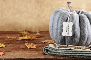 Green Pumpkin with Tag and Text